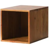 MASSIVMOEBEL24.DE Würfelregal 30 x 40 x 30 cm Braun