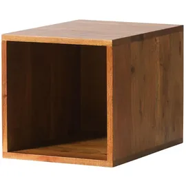MASSIVMOEBEL24.DE Würfelregal 30 x 40 x 30 cm Braun