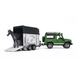 Bruder 02592 - Land Rover Defender mit Pferdeanhänger 1:16