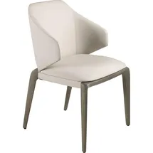 ac angel cerda Angel Cerdá Cremefarbener Kunstlederstuhl 5123