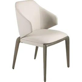 ac angel cerda Angel Cerdá Cremefarbener Kunstlederstuhl 5123