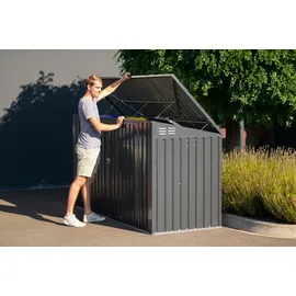 Westmann Mülltonnenbox für 3 Tonnen 235 x 97 x 128 cm dunkelgrau
