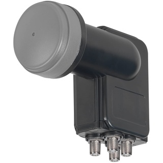 SAT Universal Quad LNB, leistungsstarkes LNB für den problemlosen HD und HD+ Empfang, für den digitalen und analogen Empfang von SAT-Programmen