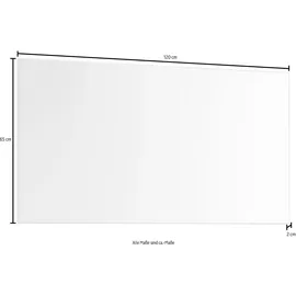 INOSIGN Garderobenspiegel INOSIGN "MISTER, Wandspiegel, Dielenspiegel, Flurspiegel", weiß, B:120cm H:65cm T:2cm, Spiegel, Garderobenspiegel, Breite 120 cm - Höhe 65 cm, Made in Italy, ganzflächige Spiegelfläche