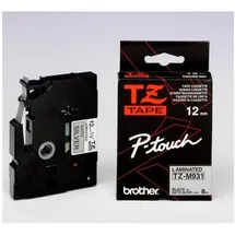 Brother TZ-M931 12mm schwarz auf silber
