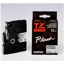 Brother TZ-M931 12mm schwarz auf silber