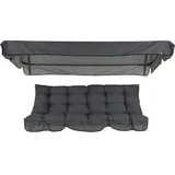 Auflagen Set Hollywoodschaukel Polster Bankauflage Seitenkissen Sitzkissen 170cm