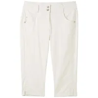 Tom Tailor Damen Tapered Relaxed Hose mit Bio-Baumwolle, weiß,