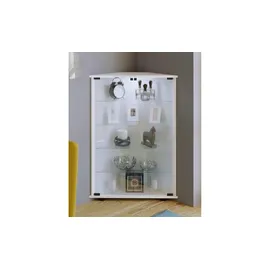 Möbel Kraft Eckvitrine ¦ weiß ¦ Maße (cm): B: 67,3 H: 88,1 T: 23.0
