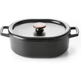 Beka Schmortopf Nori Ø31cm rovale Form Gusseisen, Schwarz