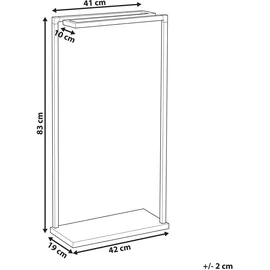 Beliani Handtuchständer Schwarz