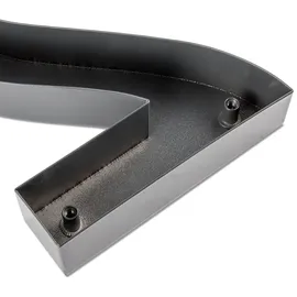 Longlife LED 3D Hausnummer a Edelstahl anthrazit RAL7016 Schriftart Arial