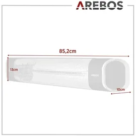 Arebos Infrarot Heizstrahler 2 kW schwarz