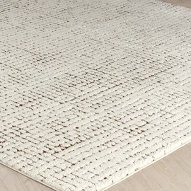 livabliss Zadar Wohnzimmer modern – Abstrakt Design in Marmor Optik für Wohnzimmer 160x213 cm, Esszimmer, Schlafzimmer - Marmor e groß, weicher Kurzflor in Orange, Braun, Creme