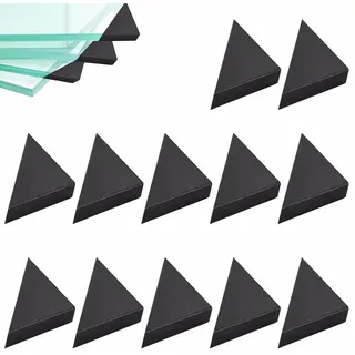 Eckenschutz Kantenschutz,Dreiecksform Glas-Eckschützer Kissen,Dreiecks-Eckenschutz,Kunststoffeckschützer für Eckschutz von Glas,Spiegel,Fliesen,10mm,12 Stück(Schwarz)