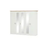 Sconto Drehtürenschrank Toneo 265 x 215 x 60 cm Weiß