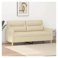 VidaXL 2-Sitzer-Sofa Creme 140 cm Stoff