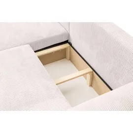 venasi Eckcouch Cord 2-Sitzer Beige