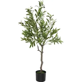 Tectake Künstlicher Olivenbaum Grün 120 cm
