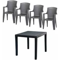 PROGARDEN Eden/King Set 5-tlg. Anthrazit