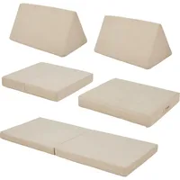 [en.casa] Spielsofa Norhulta 5-tlg. 150x66x46 cm Cord Beige
