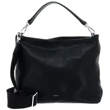 ABRO Schultertasche Leather Dalia Hobo Bag Kaia Black / Nickel