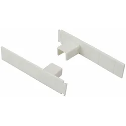 Sichtschutzbefestigungen Zubehör-Set LIEDECO "Seitendeckel", weiß, Kunststoff, Sichtschutzbefestigungen