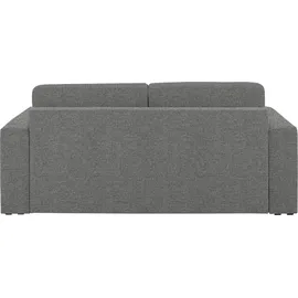 Home Affaire Schlafsofa »Roma Matratzenhöhe 14 cm« Dauerschlaffunktion, mit Unterfederung, Lattenrost, Matratze grau