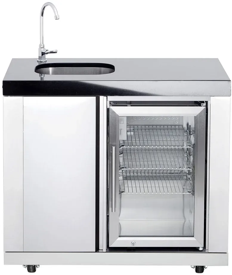 All'Grill Modul 1, Waschbecken- /Kühlschrankkombi (Becken links)
