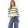 Noisy May Strickpullover »NMMAYSA L/S STRIPE O-NECK KNIT Noos schwarz