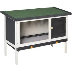 PawHut Kleintierstall Tannenholz, Metalldraht, Teerpappe