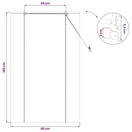 vidaXL Rollo Natur 80 x 160 cm Bambus/braun