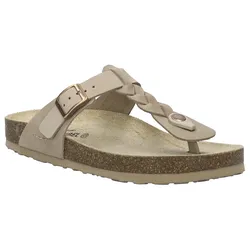 Zehentrenner JOSEF SEIBEL "Hermine 15", Damen, Gr. 39, beige, Leder, klassisch, Schuhe, Plateau, Dianette, Sommerschuh mit Tieffußbett