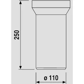 Sanitärtechnik Eisenberg WC-Anschlussstutzen 250 mm DN100