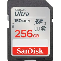 SanDisk Ultra 256 GB SDXC Speicherkarte (2022) bis 150 MB/s, C10, U1