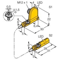 Turck Magnetfeldsensor PNP BIM-UNT-0,3-UNT-2AP6X3-H1141