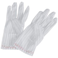 Allpax ESD Handschuhe Polyester Gr. L - 1 Paar - Weiss gestreift