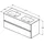 Ideal Standard Waschbeckenunterschrank 2 Auszüge 121,5 x 45,5 x 56,5 cm Hamilton Eiche