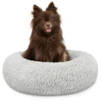 LIONTO Hundekissen Donutbett Ø 40 cm hellgrau