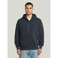 G-Star Washed Loose Full Zip Hoodie - Salute Smokey