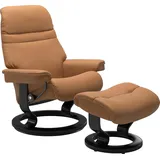 Stressless Stressless® »Sunrise«, (Set, Relaxsessel mit Hocker), mit Classic Base, Größe S, Gestell Schwarz Stressless® taupe PALOMA,