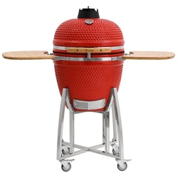 BBQ-Toro Keramikgrill Kamado Grill Holzkohlegrill Ø 52 cm „KURO“, rot, Keramikgrill rot 130.00 cm x 122.00 cm x 70.00 cm