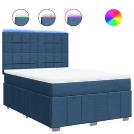 vidaXL Boxspringbett 140 x 200 cm Blau