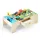 Vevor Holz Aktivitätstisch, 62-teilig, Kindertisch mit großer Schublade, 3-in-1-Eisenbahnset zum Spielen, Malen, Lesen, Essen, kreatives Spielzeugset für Kinder ab 3 Jahren
