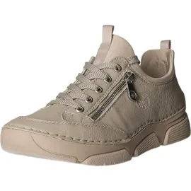 Rieker 45973-60 Schnürhalbschuh Textil & Synthetik Damen in beige - Gr. 38