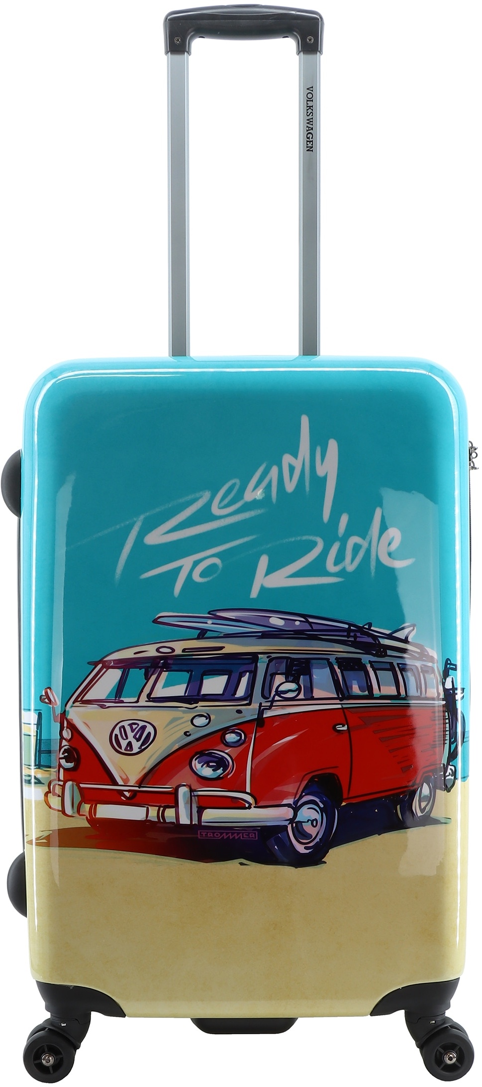Koffer VOLKSWAGEN "Ready To Ride" Gr. B/H/T: 43 cm x 67 cm x 24 cm, bunt (mehrfarbig) Koffer Trolleys
