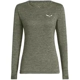 Salewa Puez Melange Dry'ton Langarm-T-Shirt Faded Green Melange 2XL