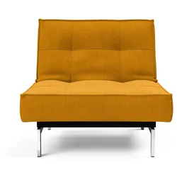 Sessel INNOVATION LIVING TM "Splitback", orange, B:90cm H:79cm T:90cm, 100% Polyester, Sessel, mit chromglänzenden Beinen, in skandinavischen Design