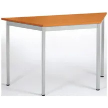 Sodematub Mehrzwecktisch kirschbaum, alu Trapezform, Vierkantrohr alu, 60,0/120,0 x 60,0 x 74,0 cm