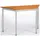 Sodematub Mehrzwecktisch kirschbaum, alu Trapezform, Vierkantrohr alu, 60,0/120,0 x 60,0 x 74,0 cm